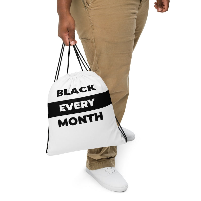 Negro Cada Mes - Mochila con cordón