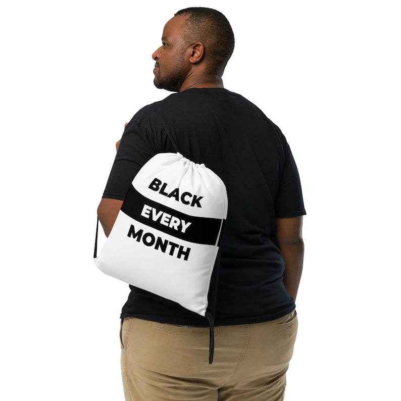 Black Every Month - Drawstring bag