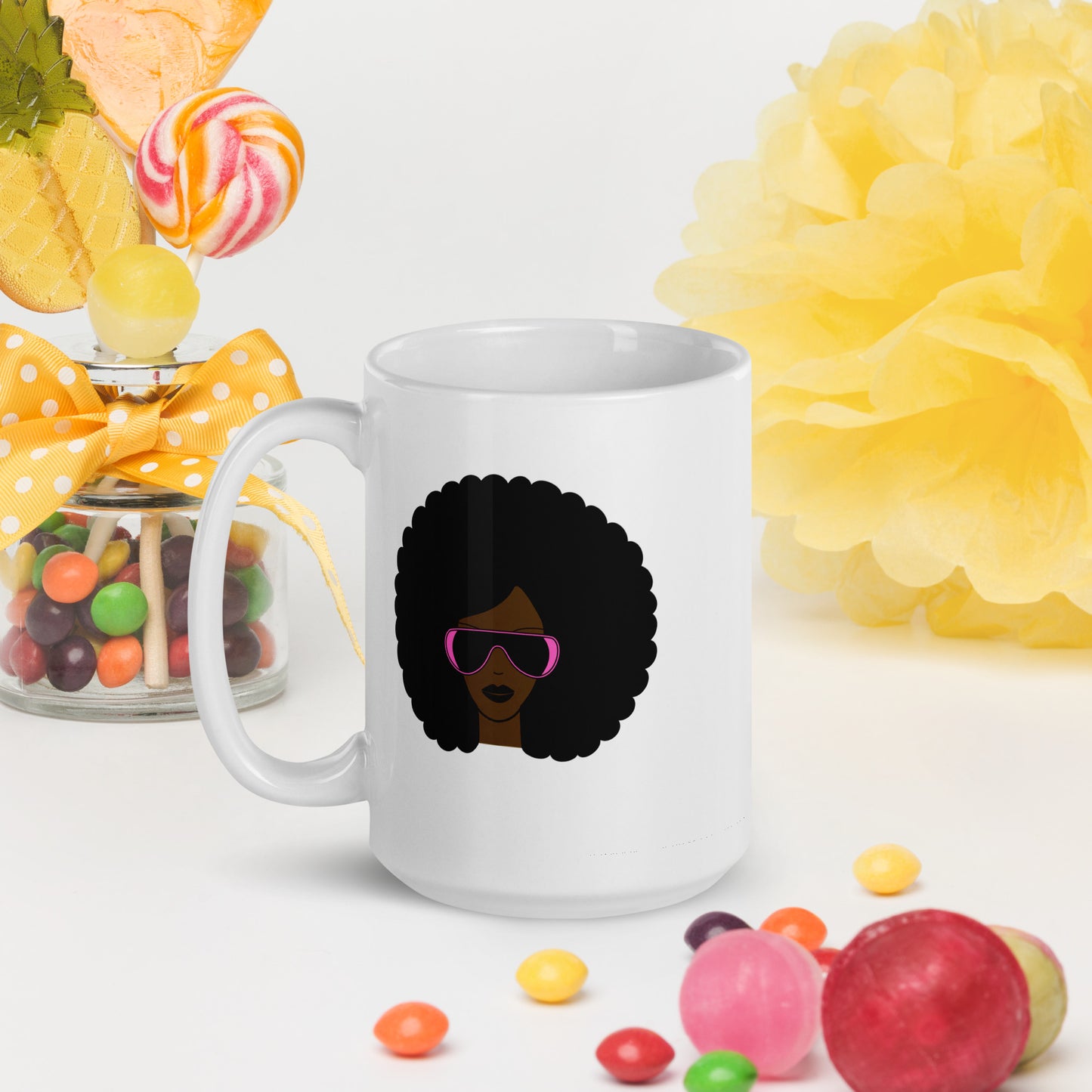 AFRO ERA White glossy mug (15 ounce)