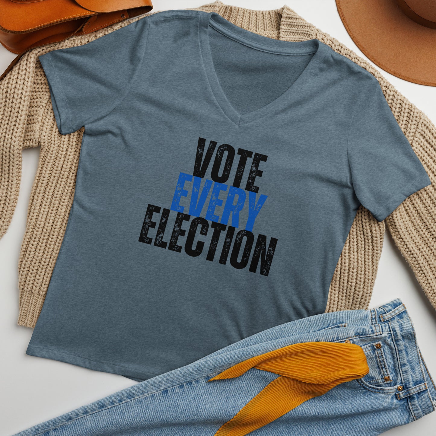 VOTE EVERY ELECTION - Relaxed V-neck Tee